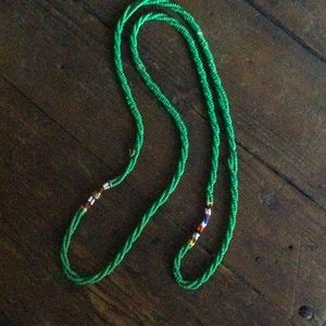 AFRICAN HANDMADE GREEN BEADED NECKLACE